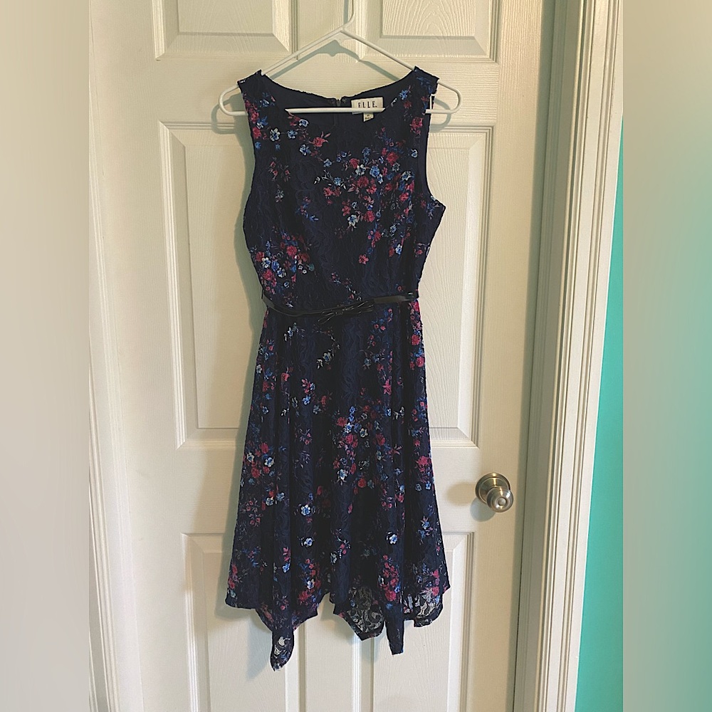Elle Navy and Pink Dress XS
